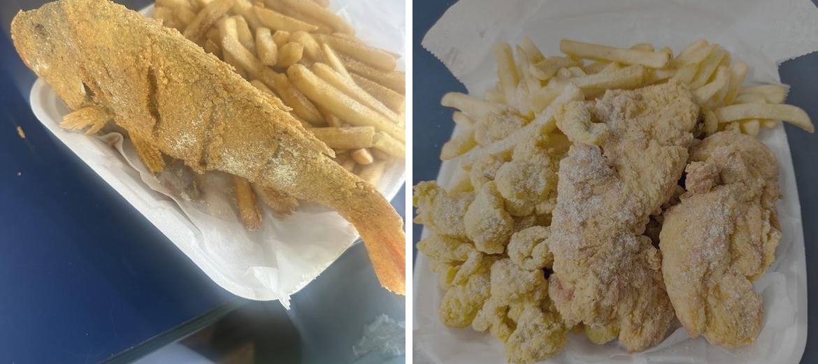 Red and Blue Snappers Menu