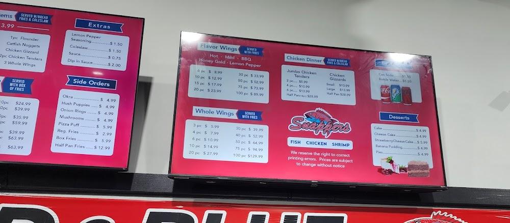 Red and Blue Snappers Menu image 3